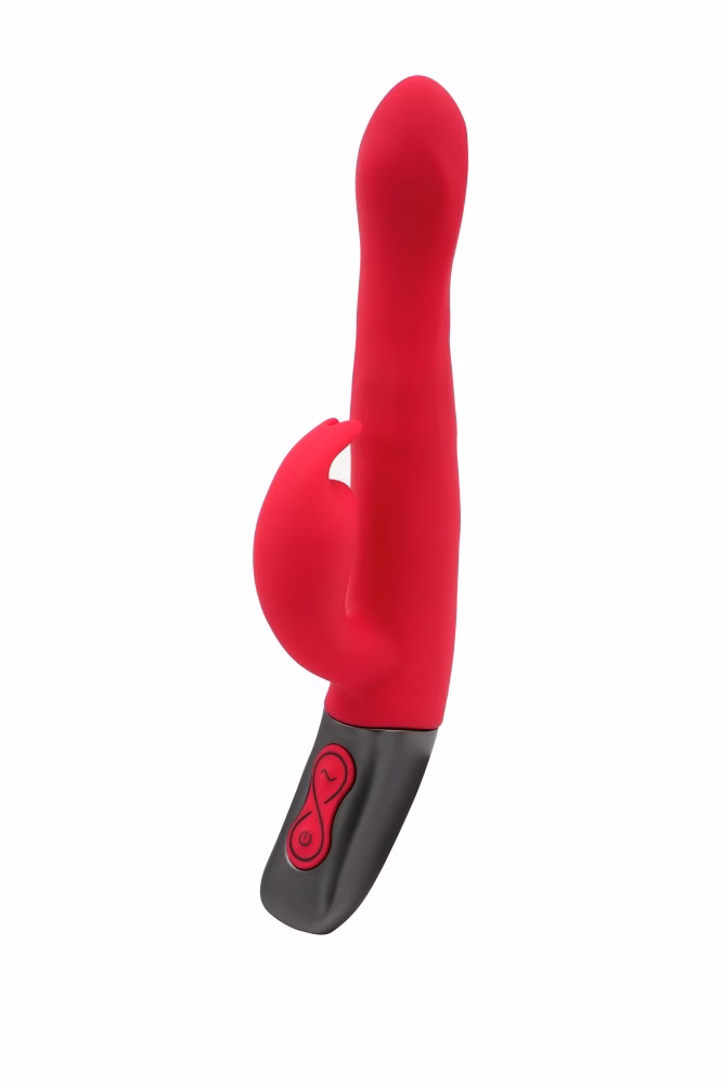 TITANZ 8.5" SILICONE RECHARGEABLE VIBRATOR IN PINK - Image 4