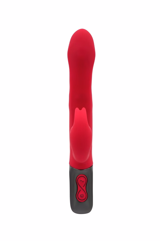 TITANZ 8.5" SILICONE RECHARGEABLE VIBRATOR IN PINK - Image 5