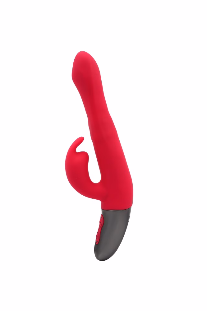 TITANZ 8.5" SILICONE RECHARGEABLE VIBRATOR IN PINK - Image 6