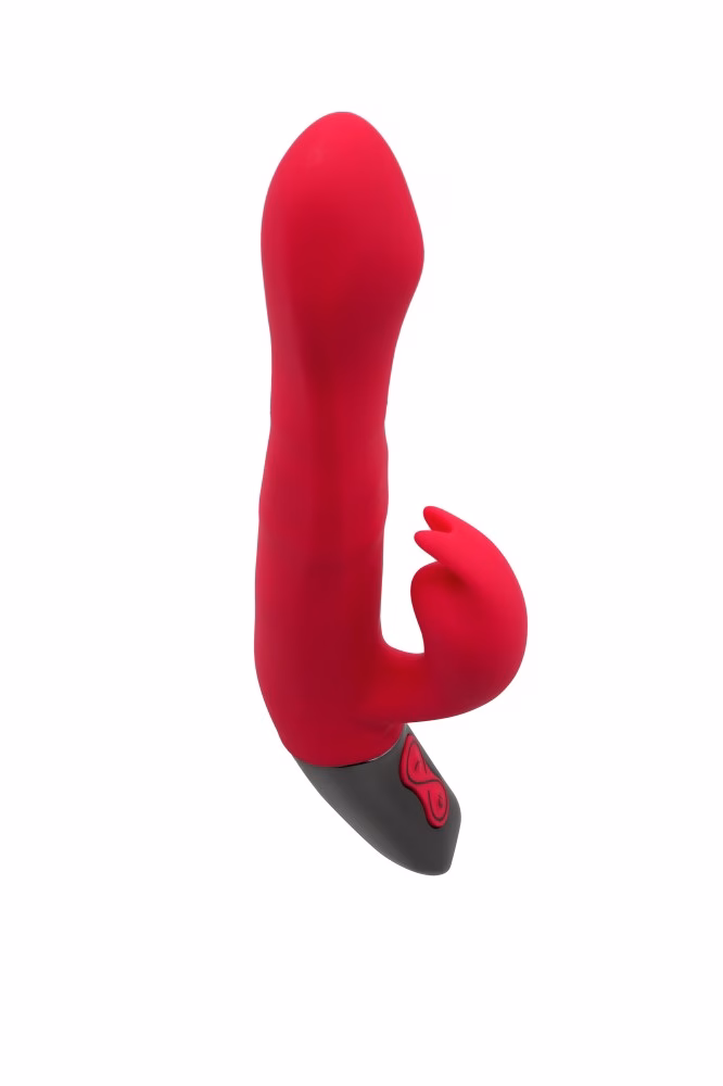 TITANZ 8.5" SILICONE RECHARGEABLE VIBRATOR IN PINK - Image 9