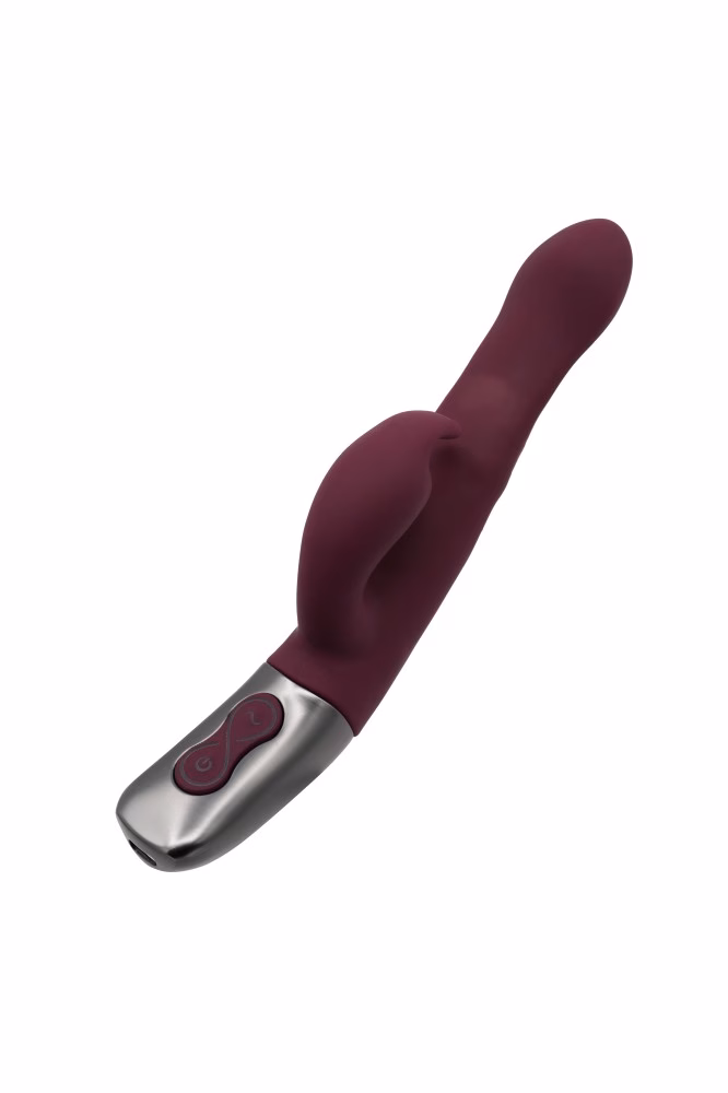 TITANZ 8.5" SILICONE RECHARGEABLE VIBRATOR IN RUBINE RED_B15O25_4 - Image 2