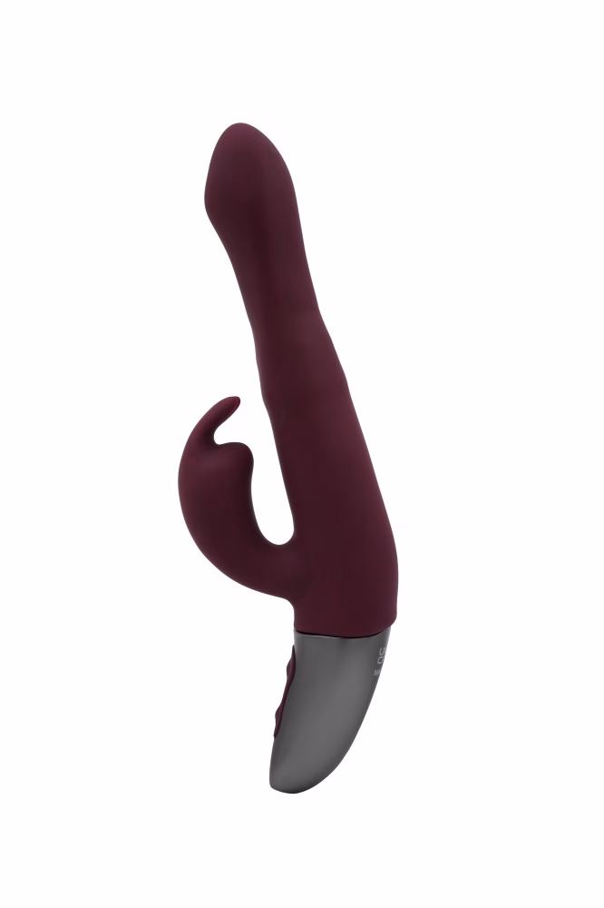 TITANZ 8.5" SILICONE RECHARGEABLE VIBRATOR IN RUBINE RED_B15O25_4 - Image 6