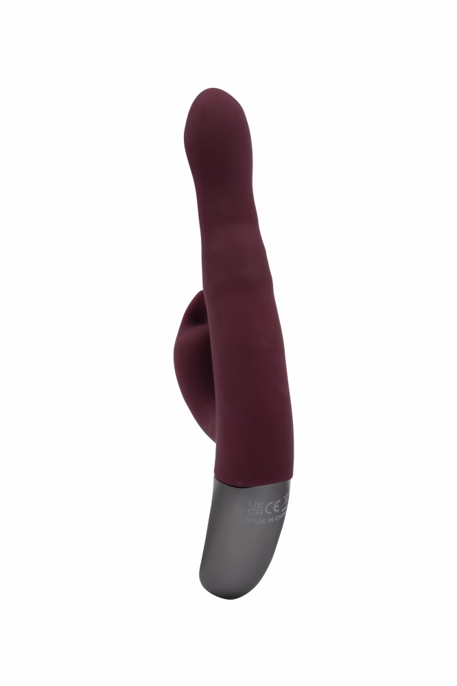 TITANZ 8.5" SILICONE RECHARGEABLE VIBRATOR IN RUBINE RED_B15O25_4 - Image 7