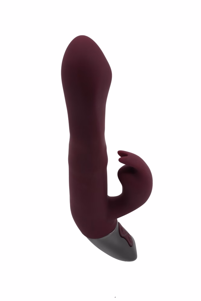 TITANZ 8.5" SILICONE RECHARGEABLE VIBRATOR IN RUBINE RED_B15O25_4 - Image 9