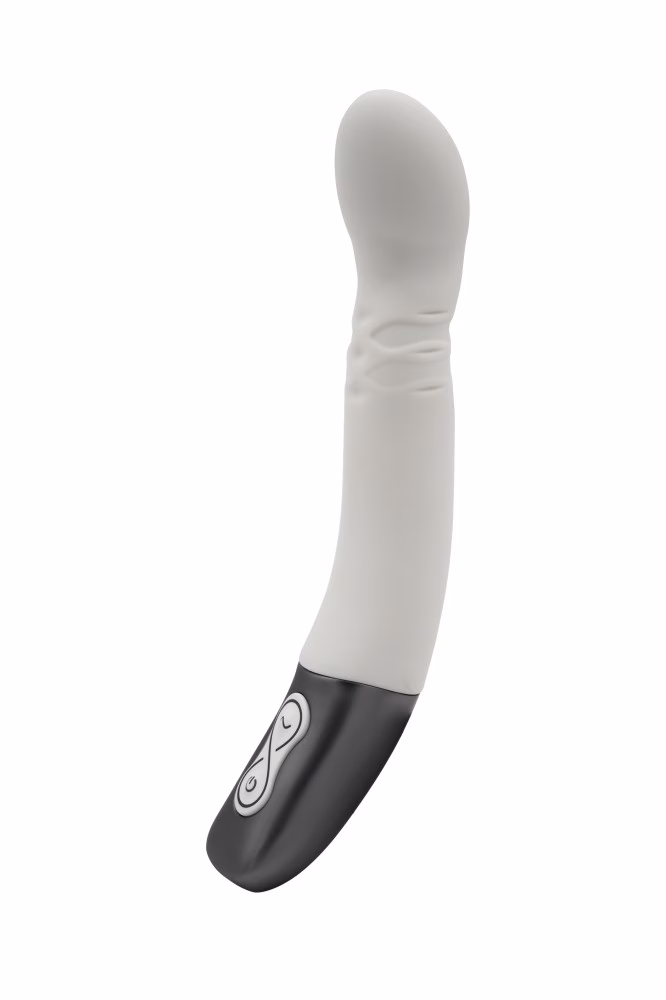 TITANZ 8" SILICONE RECHARGEABLE VIBRATOR IN IVORY WHITE_B15O25_4 - Image 4