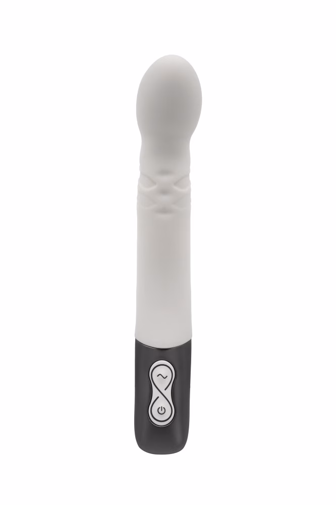 TITANZ 8" SILICONE RECHARGEABLE VIBRATOR IN IVORY WHITE_B15O25_4 - Image 5