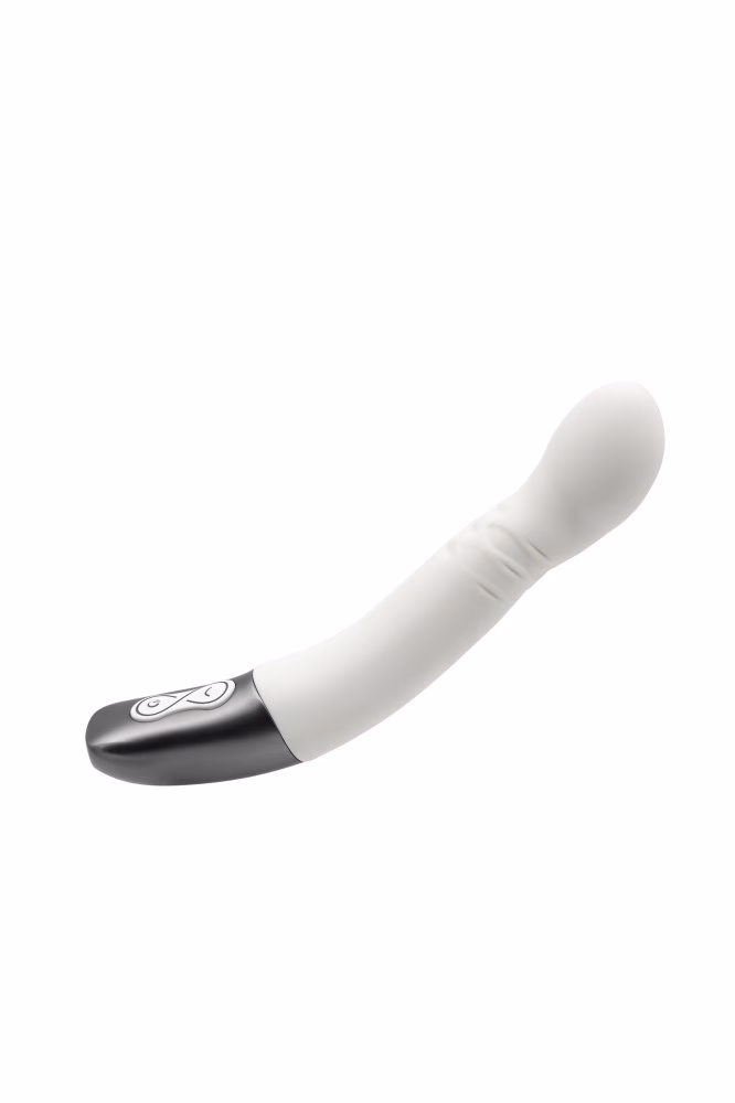 TITANZ 8" SILICONE RECHARGEABLE VIBRATOR IN IVORY WHITE_B15O25_4 - Image 10