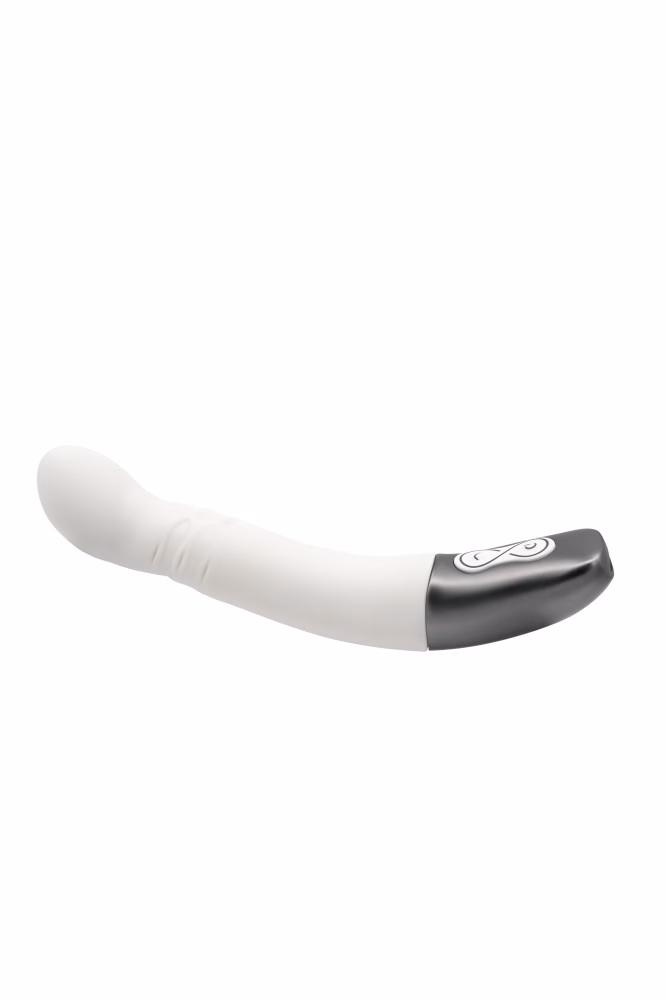 TITANZ 8" SILICONE RECHARGEABLE VIBRATOR IN IVORY WHITE_B15O25_4 - Image 11