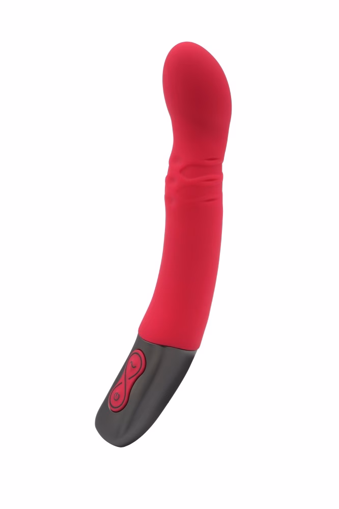 TITANZ 8" SILICONE RECHARGEABLE VIBRATOR IN PINK_B15O25_4 - Image 4