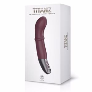TITANZ 7" SILICONE RECHARGEABLE VIBRATOR IN RUBINE RED_B15O25_4