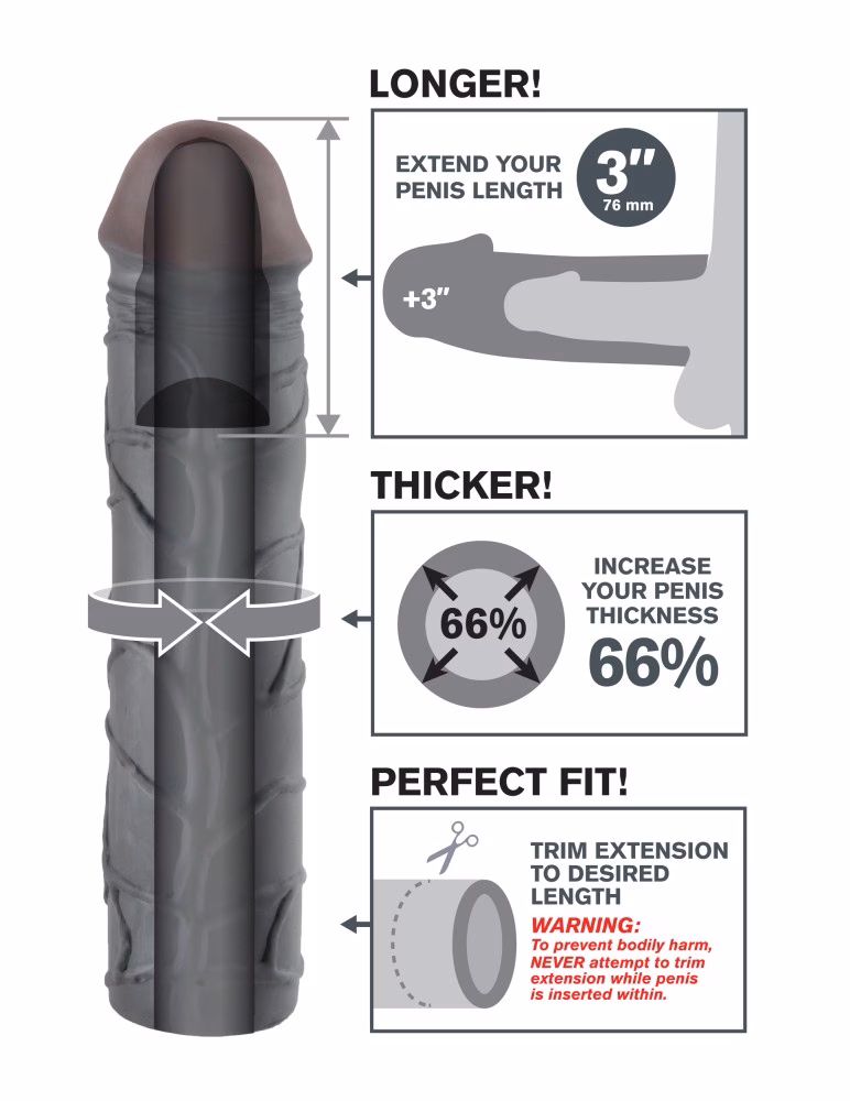 Mega 3" Extension Black - 3. kép