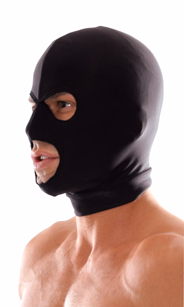 Spandex 3 Hole Hood Black - Image 3