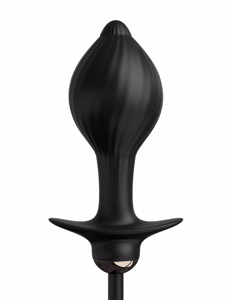 Auto-Throb Inflatable Vibrating Plug Black - Image 3