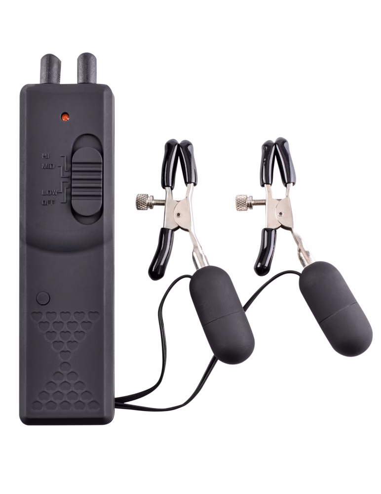 Vibrating Nipple Clamps Black - Image 2
