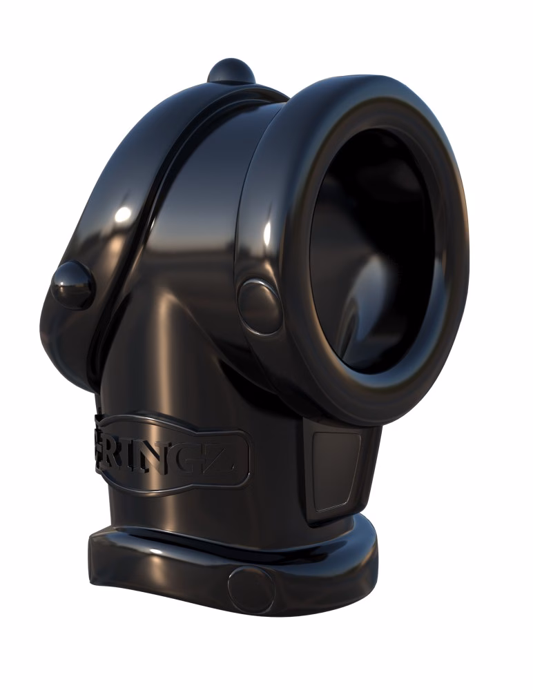 Cock Pipe With Ball-Stretcher Black - 2. kép