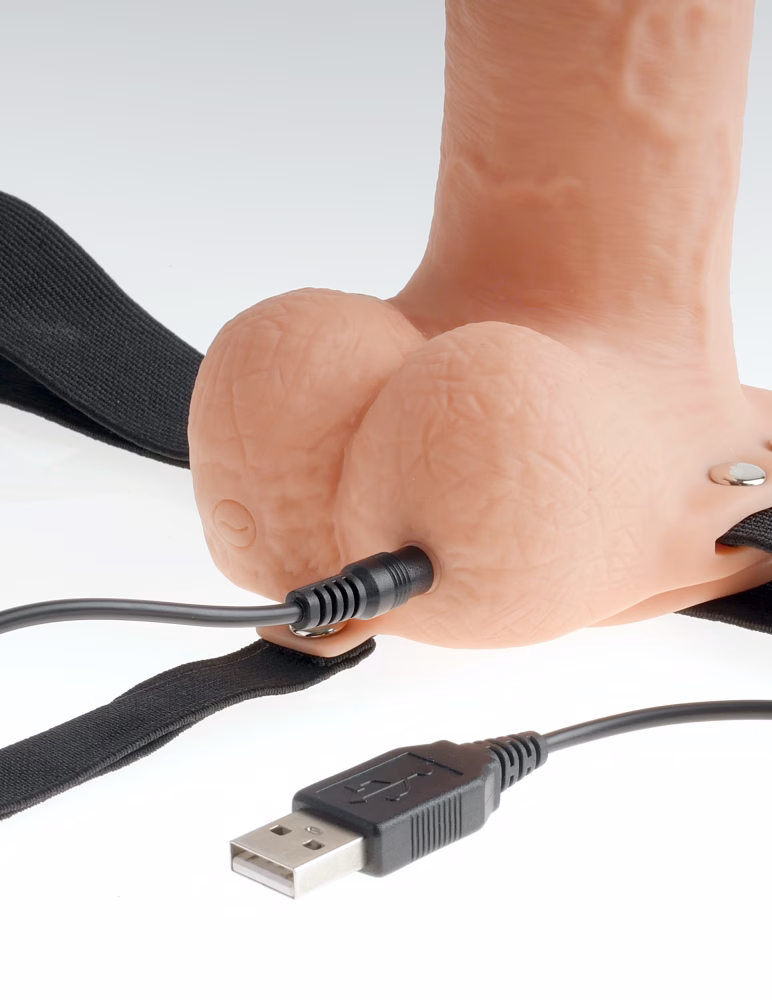 7" Hollow Strap-On Light/Black - Image 5