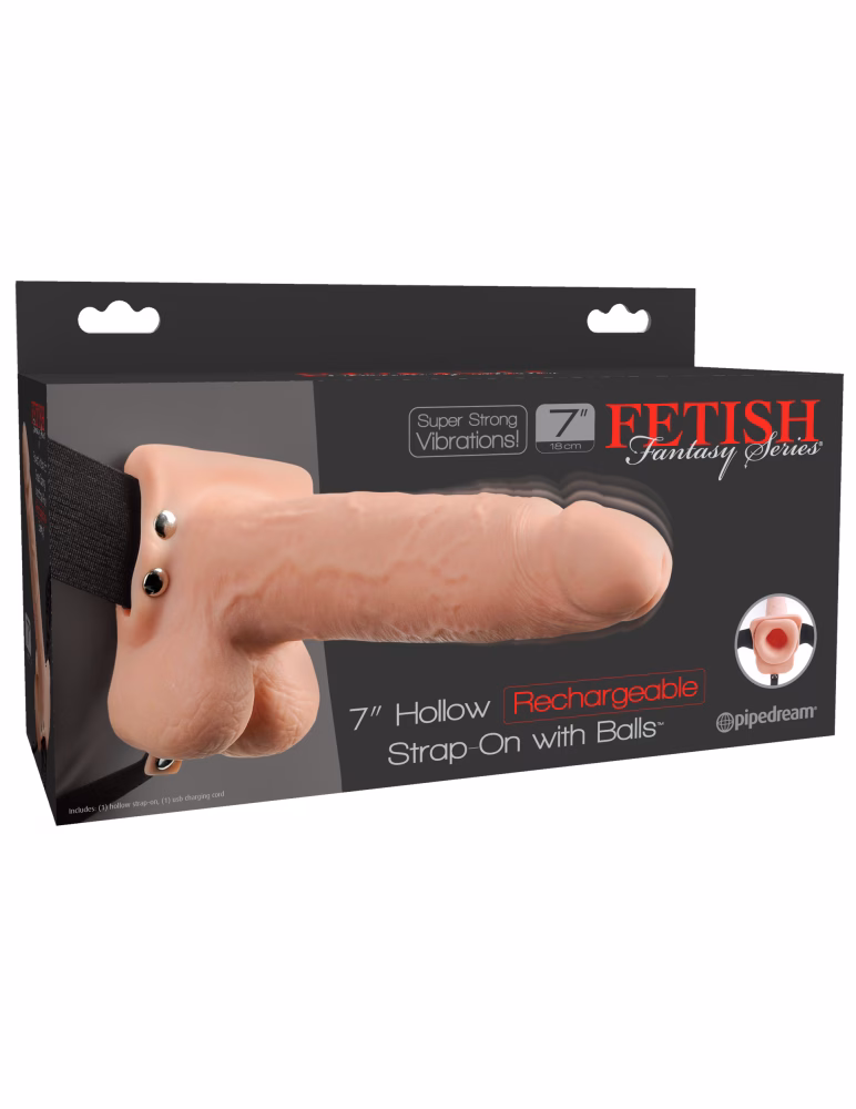 7" Hollow Strap-On Light/Black