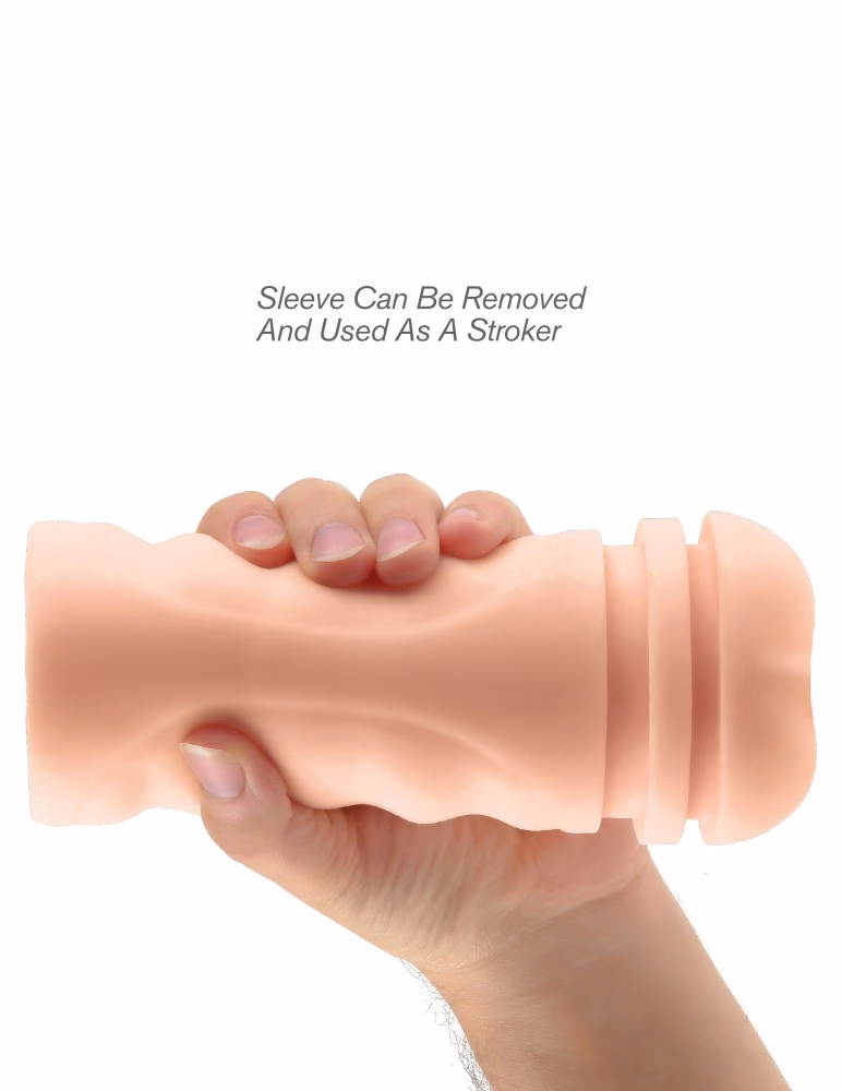 Mega Grip Vibrating Stroker Pussy White/Black/Light - 4. kép