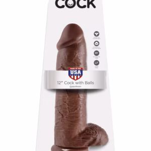 12" Cock with Balls Brown