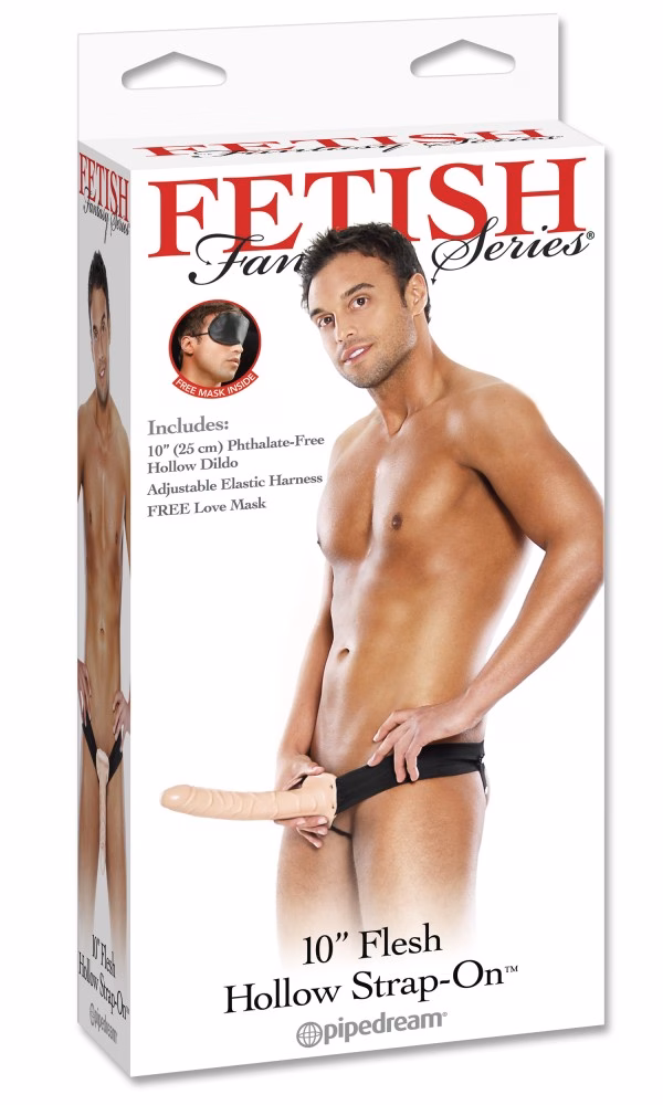 10" Hollow Strap-On Light/Black