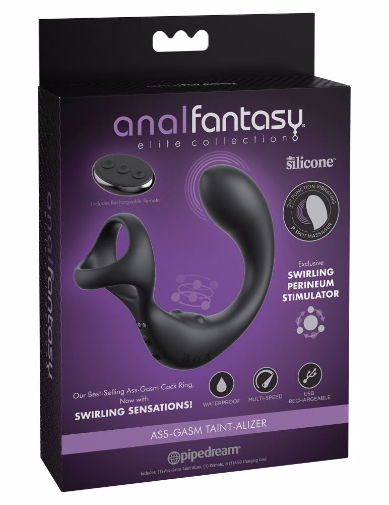 Anal Fantasy Elite Ass-gasm Taint-Alizer - Black