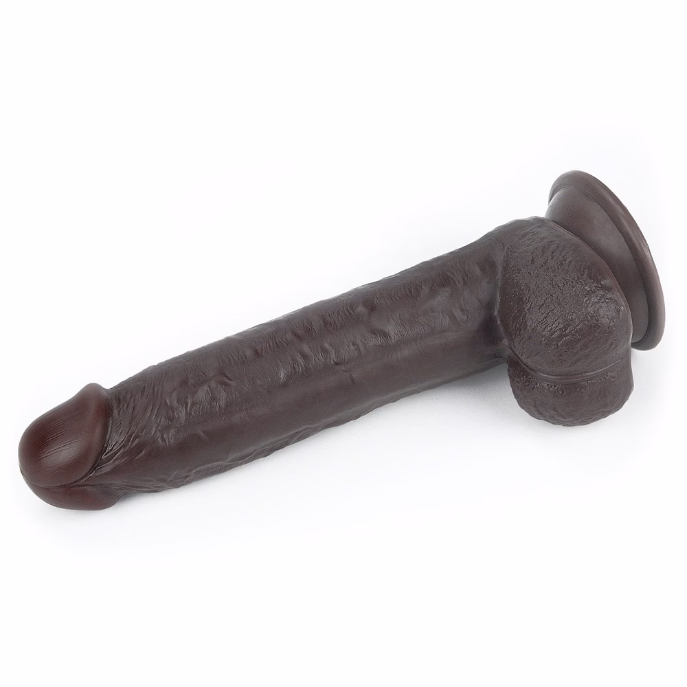 9,0'' Sliding Skin Dual Layer Dong Black - Image 8