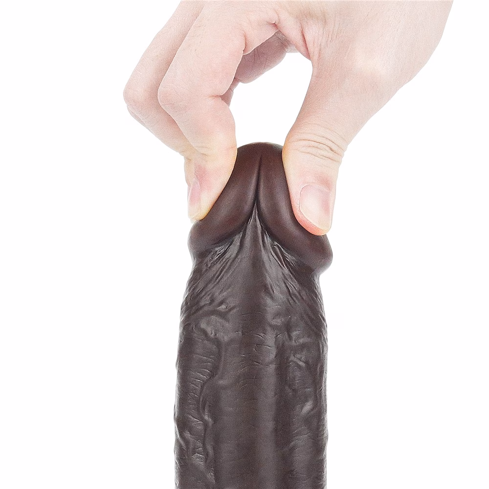 9,0'' Sliding Skin Dual Layer Dong Black - Image 13
