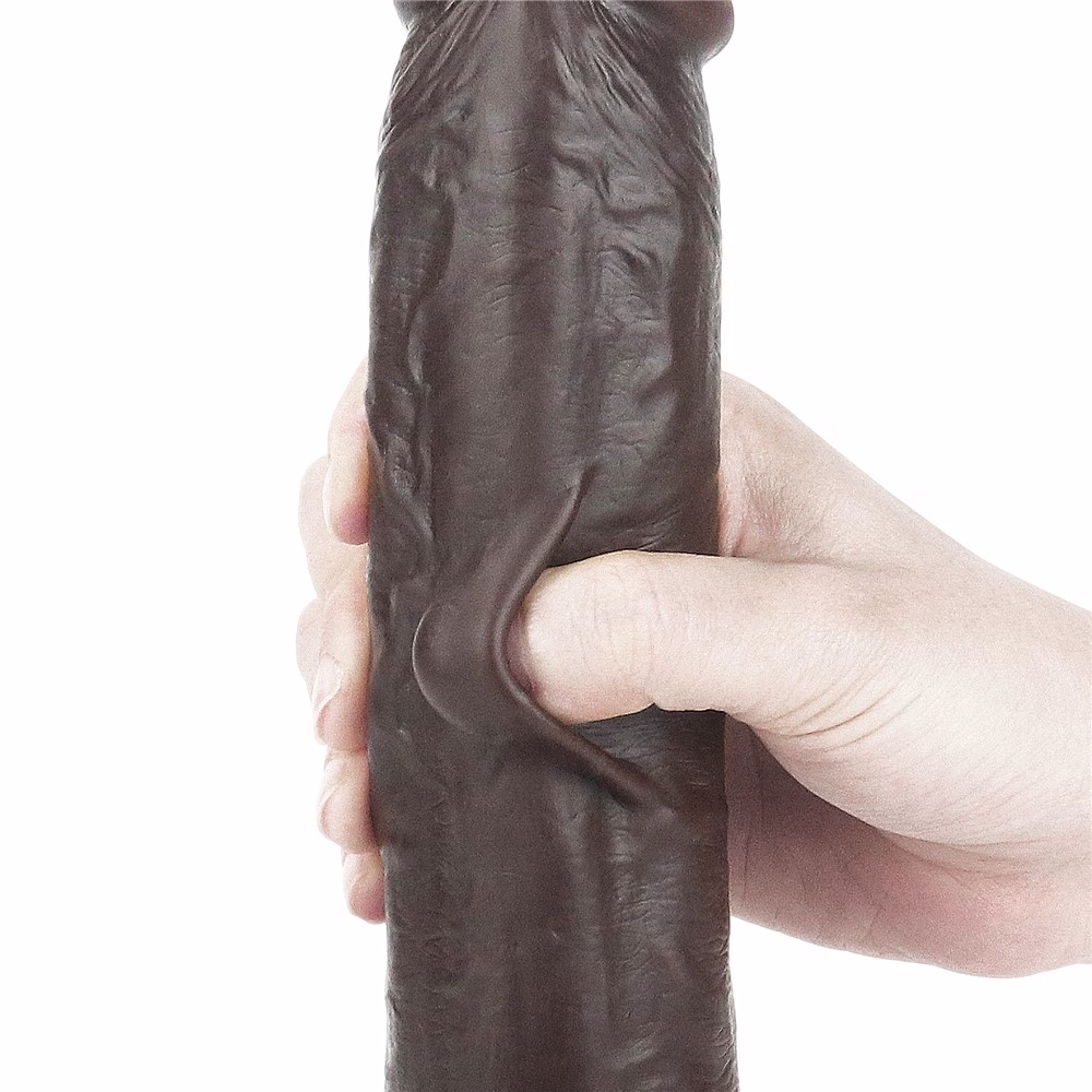 9,0'' Sliding Skin Dual Layer Dong Black - Image 15