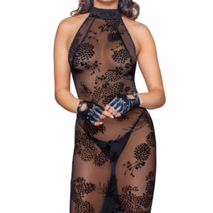 Midi tulle dress with velvet straps in the back - S