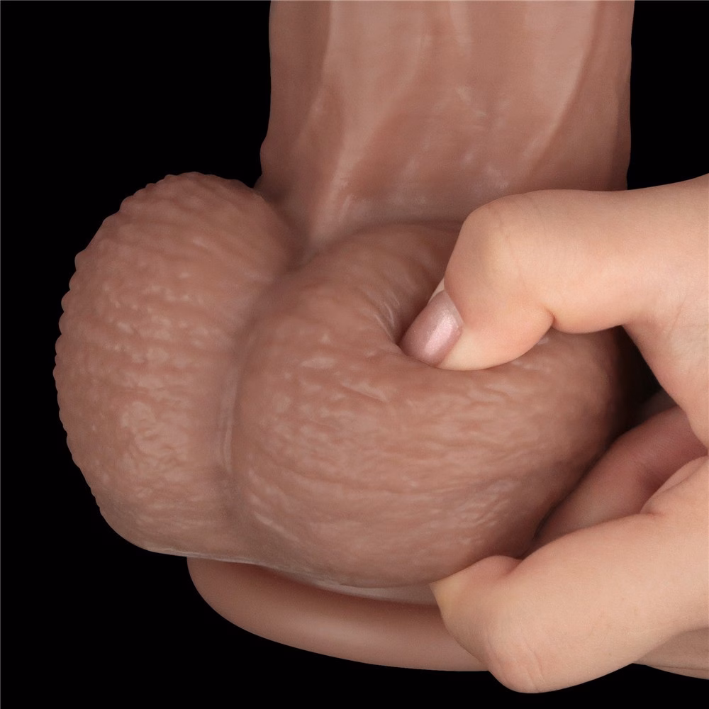 14.5'' Dual Layered Bendable Silicone Cock XXL(Flesh) - Image 13