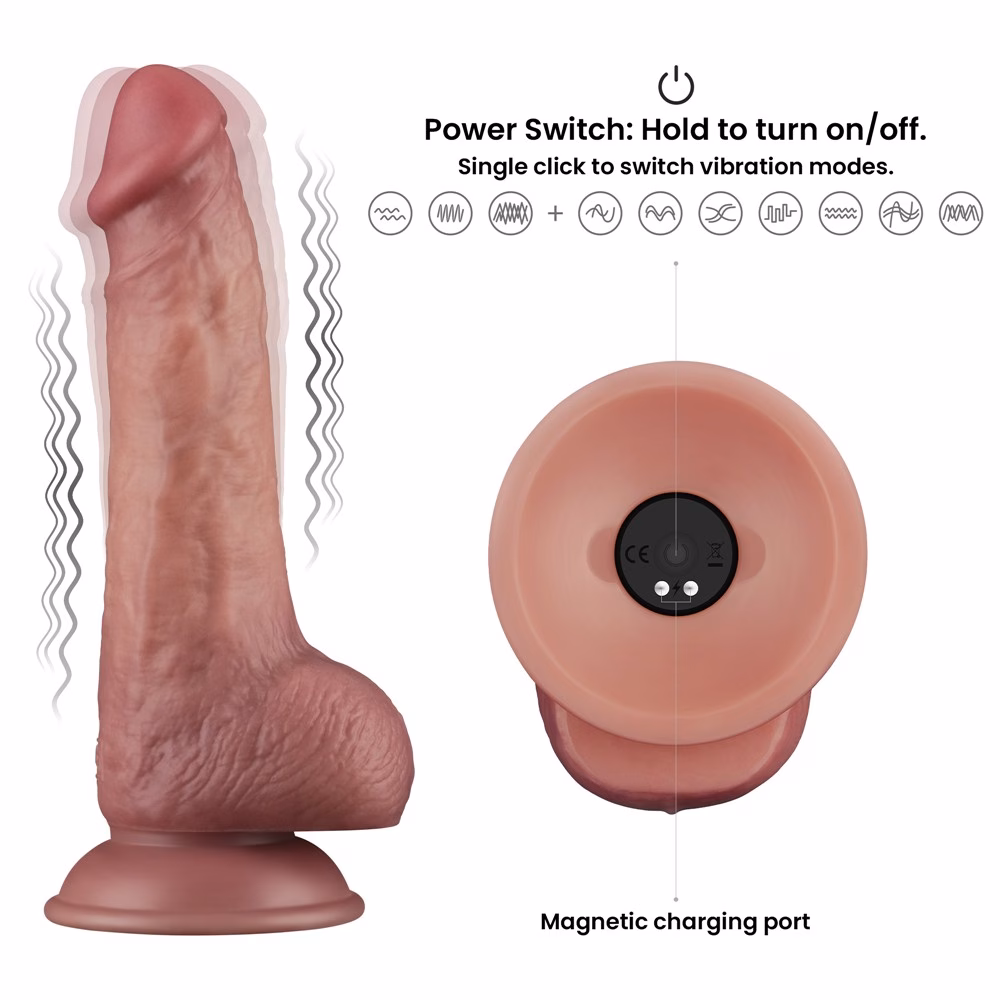 8.5'' Vibrating Dual Density Power Cock - Image 8