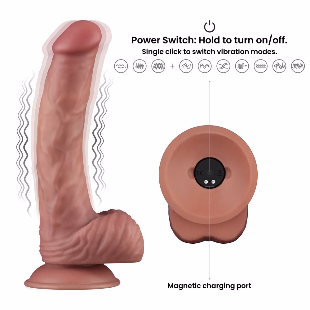 9'' Vibrating Dual Density Power Cock - Image 16