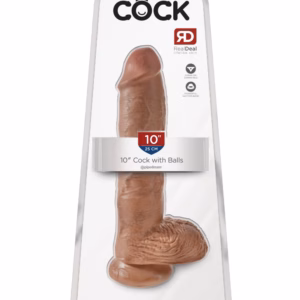 10" Cock with Balls Tan