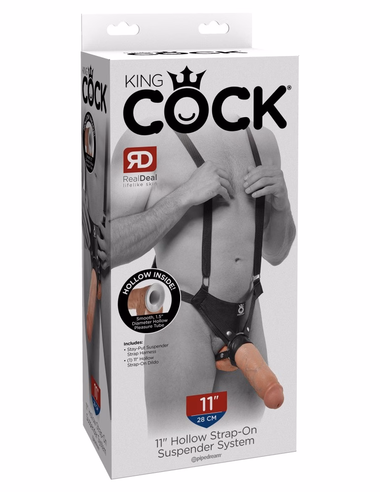 11" Hollow Strap On Suspender System Light/Black