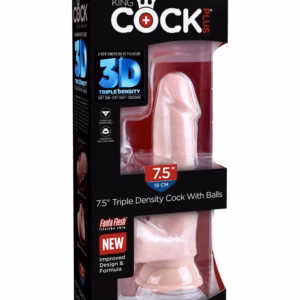 8" Triple Density Fat Cock with Balls Light