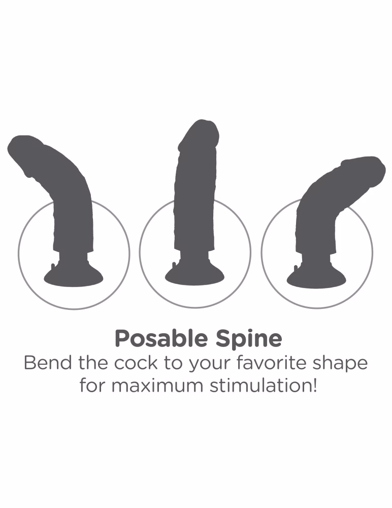 8" Vibrating Cock with Balls Light - Image 6