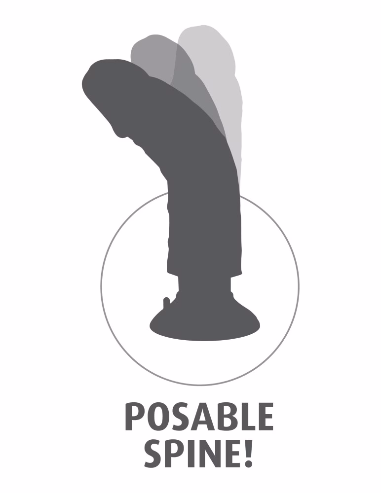 8" Vibrating Cock with Balls Light - Image 7