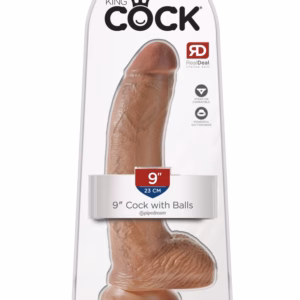 9" Cock with Balls Tan