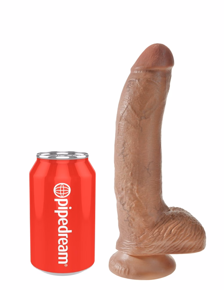 9" Cock with Balls Tan - Image 2