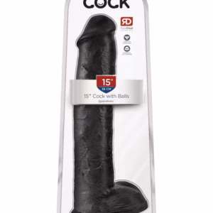 15" Cock with Balls Black