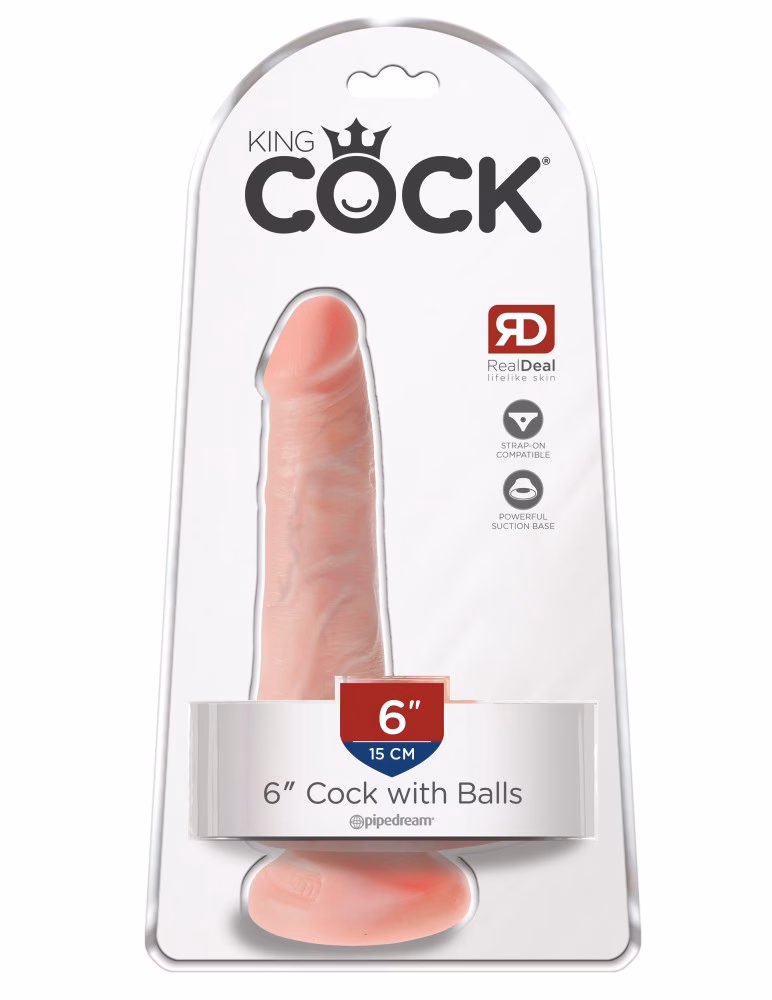 6" Cock with Balls Light