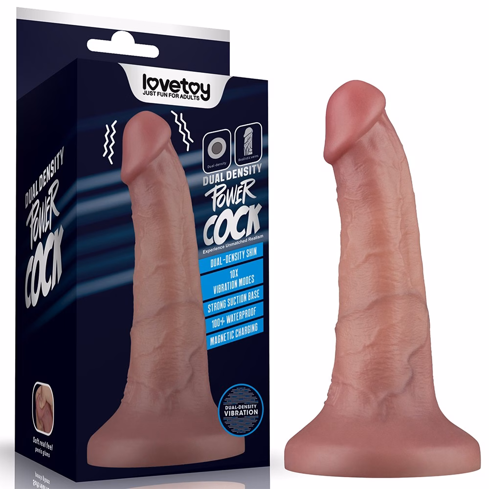 6'' Vibrating Dual Density Power Cock