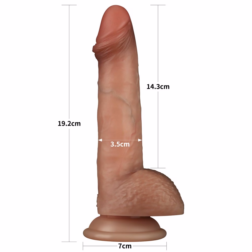 7.5'' Sliding Skin Pro Dual Layer Silicone Dong - Image 14