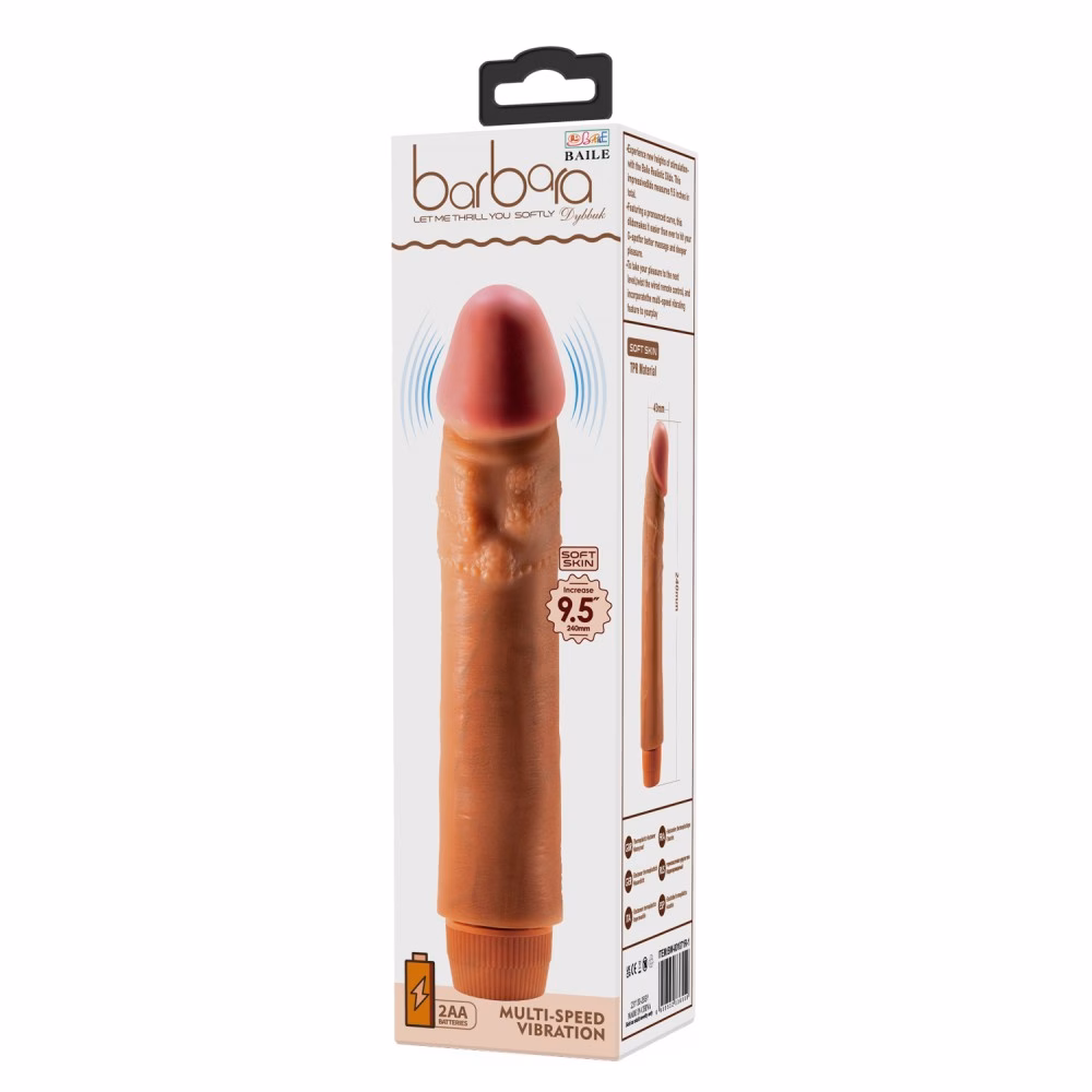Barbara Dybbuk Realistic Multi-Speed Vibrator 9,5 " Brown