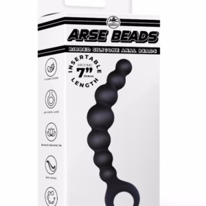 Arse Beads 7" Ribbed Silicone Anal Beads I