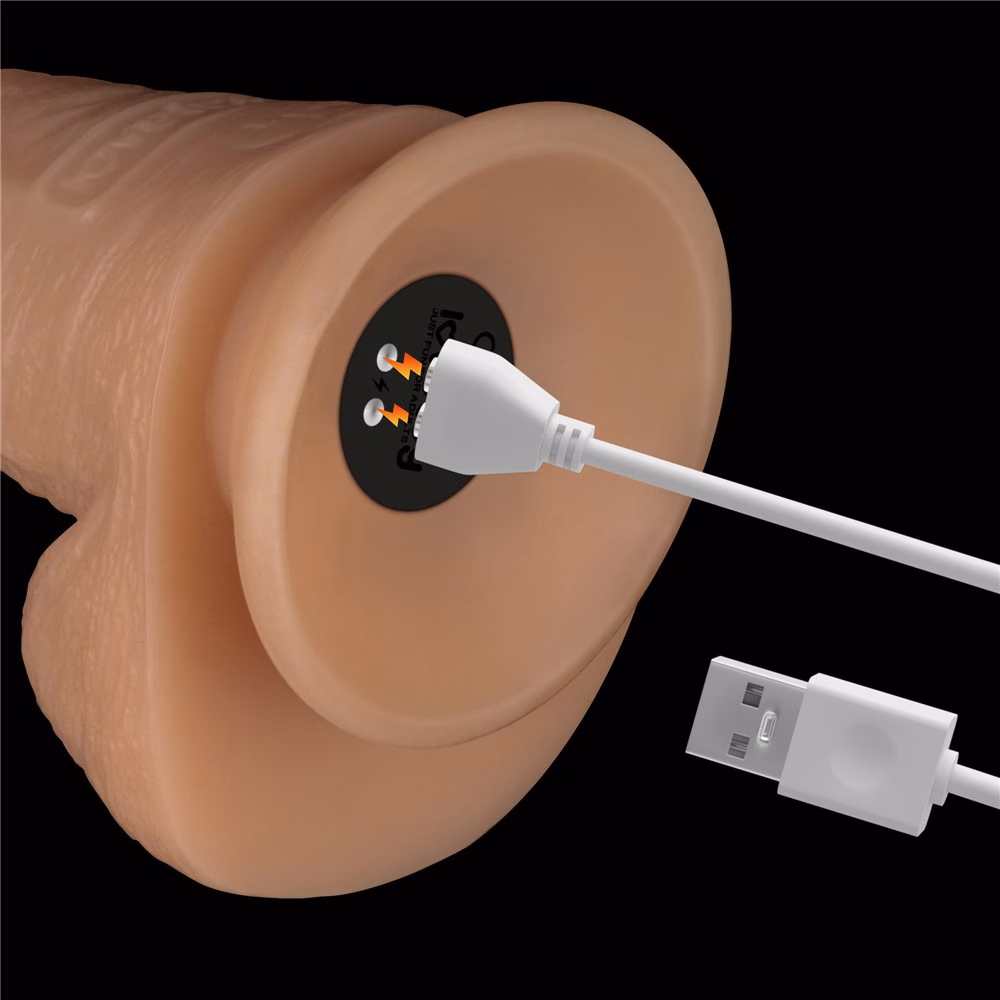 8'' Vibrating Power Basics Cock - Image 7