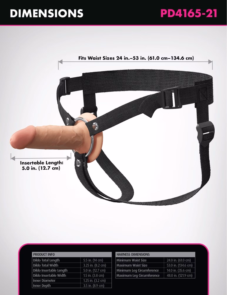 5" Silicone Hollow Strap-On Dual Density - Image 8