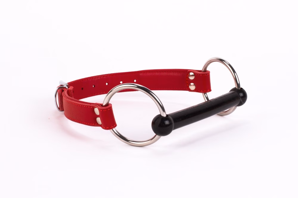 Calf Softy Leather Top and Lamb Leather padding with Silicone Mouth Piece Red