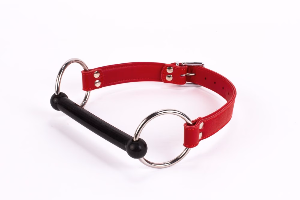 Calf Softy Leather Top and Lamb Leather padding with Silicone Mouth Piece Red - Image 4