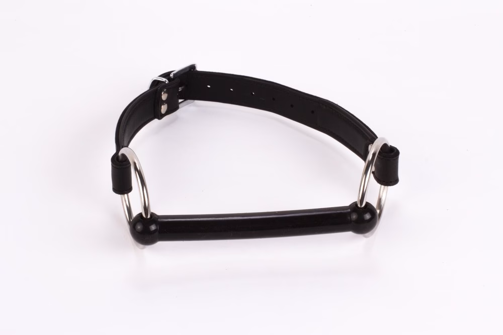 Calf Softy Leather Top and Lamb Leather padding with Silicone Mouth Piece Black - Image 3